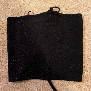 Black sparkle tube top